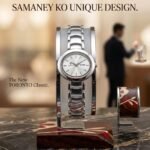 TORONTO Model 1219 Classic Oval Series – Elegant Silver Sunray Dial with Day-Date & Stainless Steel Bracelet