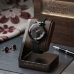 TORONTO Model 3738 Luxury Diamond-Cut Crystal Watch – Midnight Black & Rose Gold Mesh Strap